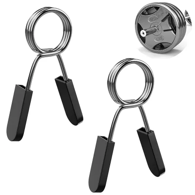 Spring Collars Clip para Weight Bar Exercício, grampos de haltere, Spring Lock, Gym Fitness, halterofilismo, 1 par, 25mm, 28mm, 30mm, 50mm