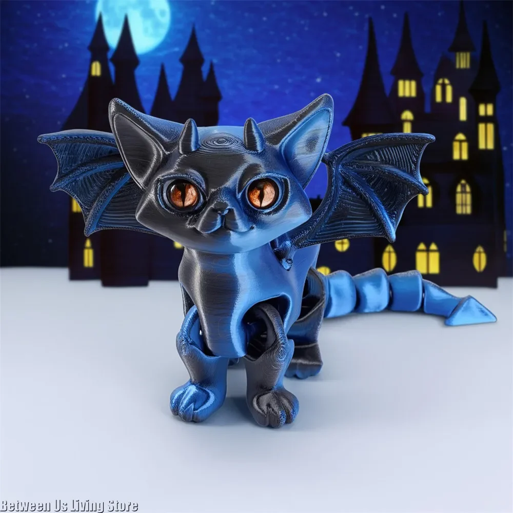 Modelo de brinquedo imprimível 3D Anjo Gato Inferno Gato para decoração de mesa de quarto Acessórios para casa móveis multiarticulados - Image 5