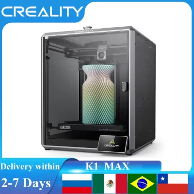 Creality k1 max impressora 3d 600 mm/s max impressoras 3d de alta velocidade com nivelamento automático câmera inteligente ai 300*300*300mm tamanho de impressão