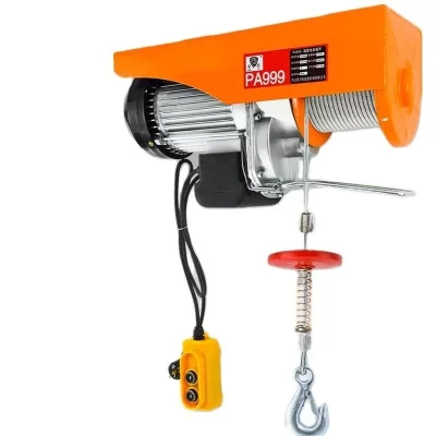 220v PA200-PA600 12-20m mini guindaste elétrico doméstico pequeno talha de elevação 1t/0.5 ton decoração guincho guindaste