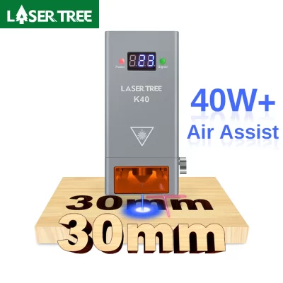 Árvore a laser 40w 30w cabeça de laser de potência óptica com assistência de ar 450nm módulo de luz azul para ferramentas de corte de gravador de madeira cnc