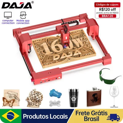 Daja a6 gravador a laser cnc negócios portátil gravura rápida aço inoxidável madeira vidro papel pintado metal corte madeira acrílico
