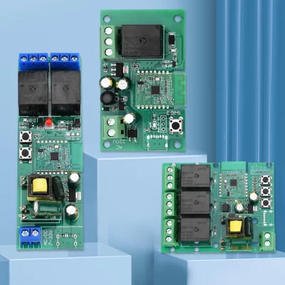 AC 220V 1/2/3 Way Bluetooth WiFi Módulo Interruptor De Relé para eWeLink App Smart Home On Off Módulo De Relé Portão Porta Da Garagem