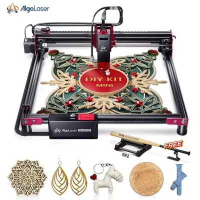 Algolaser gravação a laser mini 5w/10w 445 ± 5nm azul cnc alta precisão lasers máquina de corte acrílico couro marceneiro gravador