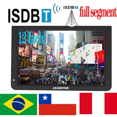 Leadsstar d12 12 Polegada mini tv digital móvel portátil com ISDB-T dvb t2 atsc h265 hevc 1280*800 cartão tf conversor de tv digital