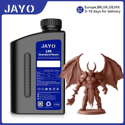JAYO-Rapid UV Cura Líquido para LCD Fotopolímero Resina Material de Impressão 3D Entrega Rápida, Padrão Resin14K, 1kg, 405nm