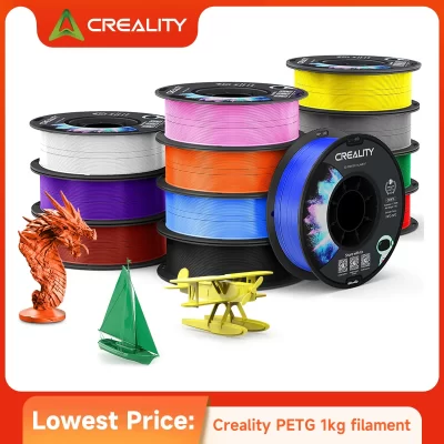 Filamento Creality PETG/PLA/ABS para filamento de impressora 3D 1kg 1 rolos 1KG 1.75MM cor plástico sem emaranhados preto branco cinza vermelho