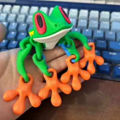3d impresso sapo ornamento conjunta móvel não-magnético modelo bonito simulação animal estatueta desktop sapos artesanato decoração