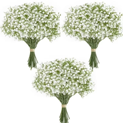 Artificial Gypsophila Fake Flowers, Baby Breath Flower, Wedding Party, Decoração de casa, Buquês florais, Acessórios DIY, 10 Pcs, 15Pcs