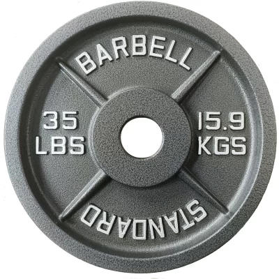 Placa de peso de barra de aço de levantamento de energia de fitness de ginástica unissex com preço de fábrica 2,5LB a 45LB