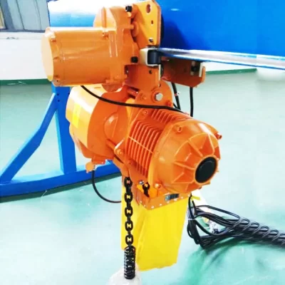 Guindaste de elevação de cabeça fantasma de 0,5T1 toneladas e 2 toneladas, talha elétrica de corrente de anel de 380V