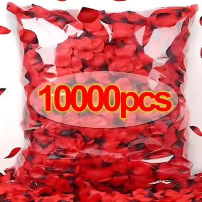 Lotes de pétalas de rosa falsas artificiais, pétalas de rosas vermelhas, simulação de flores, pétalas de seda para o dia dos namorados, festa de casamento, decoração de natal