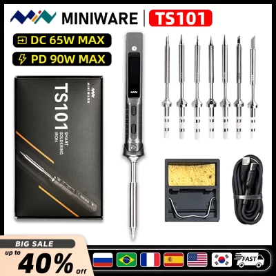 Miniware ts101 ferro de solda original temperatura ajustável usb portátil estação de solda digital 90w elétrico ts100 atualizado