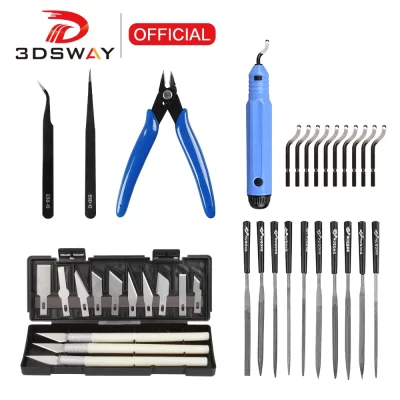3dsway modelo 3d ferramenta de moagem rebarbação kit faca gravura ferramenta escultura diy arquivo cortador raspador ferramenta corte peças impressora 3d