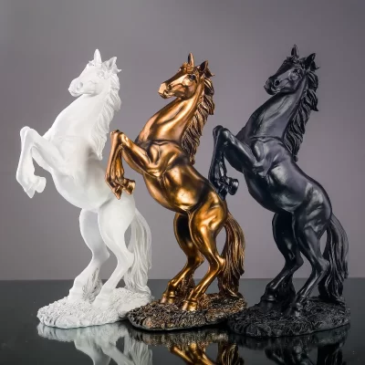 Nordic cavalo resina estátua esculturas figura ornamentos abstratos para estatuetas escultura interior sala decoração para casa artesanato