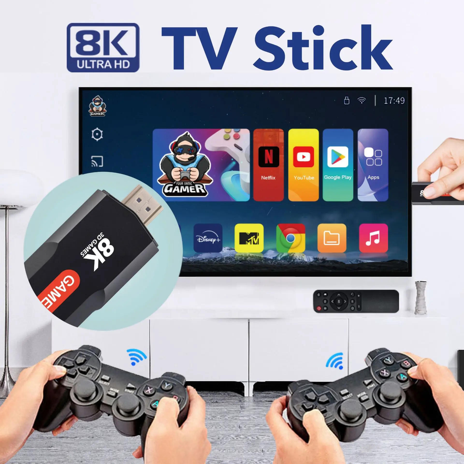 Console de videogame retro com controlador sem fio, Q9, USB 2.0, sistema duplo, 8K, 64G, TV Varas, 10000 + Jogos, PSP Presente - Image 4