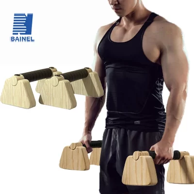 Puxar para cima suporte alças de madeira push up barra de madeira de faia calistenia equipamentos de exercício para casa paralletes de madeira barra para uso no chão