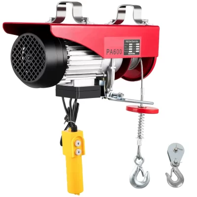 1320lbs fio elétrico talha guincho motor guindaste sobrecarga elevador remoto 600kg elevador grua elétrica 1150w