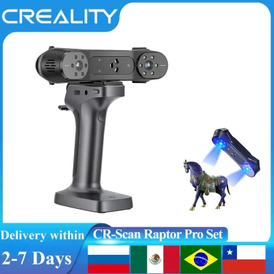 Creality 3d scanner raptor pro handheld sem fio wifi scanner cr-scan 0.02mm precisão 60fps velocidade de digitalização laser azul luz nir