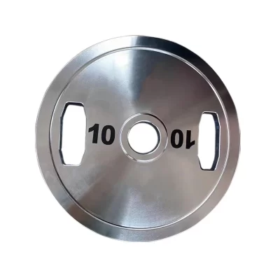 Discos de placa de peso galvanizados calibrados de dois furos ajustáveis 10kg e 20kg para treinamento de força em casa e equipamentos de ginástica