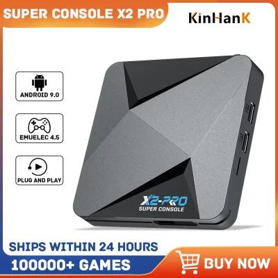 Super Console X2 Pro Console de videogame retrô com 100000 + Jogos para console de jogos retrô MAME/ARCADE/Sega Saturn/DC 4K HD