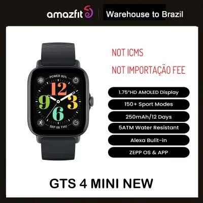 2024 NEW Amazfit GTS 4 mini Nova versão Smartwatch All-round Saúde Fitness Tracking Smart Watch Alexa Smartwatch para telefone for IOS