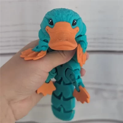 Nova alta qualidade 3d impresso articulado ornitorrinco estatueta multi-articulação móvel para crianças engraçadas brinquedo presente sala de estar decoração