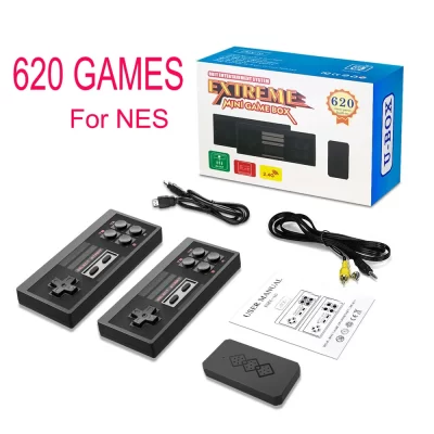 8 bits tv jogo vara console de videogame 620 jogos sem fio gamepad mini console retro saída av consolas de videojuegos para nes