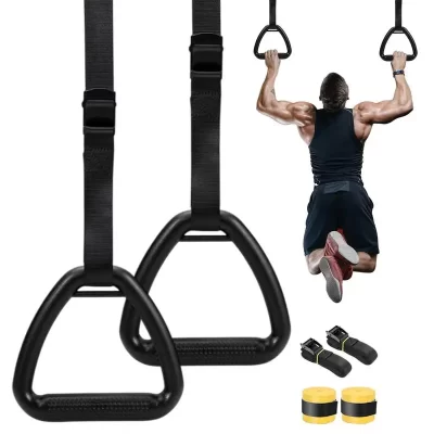 Anéis de calistenia puxar para cima anéis para adultos antiderrapante equipamento de exercício alças ajustáveis equipamentos de fitness acessórios de treino