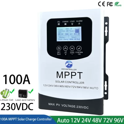 Brasil estoque mppt 100a 230vdc controlador de carga do painel solar 60a 80a regulador fotovoltaico rs485 wifi monnitor para 12v a 96v sistema doméstico
