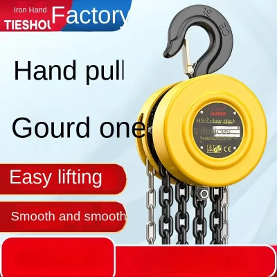 Guindaste de elevação redonda talha manual, Corrente invertida mão, Ferro pequeno, 1 Tonelada, 2 Toneladas