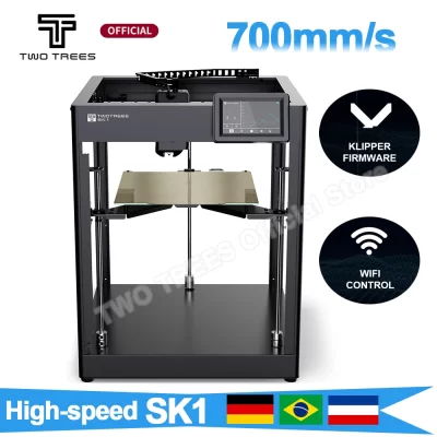 TwoTrees SK1 Impressora 3D de velocidade rápida 700 mm/s FDM com tela colorida de toque de nivelamento automático 300 ° Impressora XY Core Extrusora Direta C