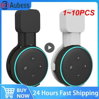 1 10 10 pçs tomada suporte de montagem na parede cabide para alexa echo dot 3 suporte 3o suporte alto-falante inteligente acessórios de economia de espaço