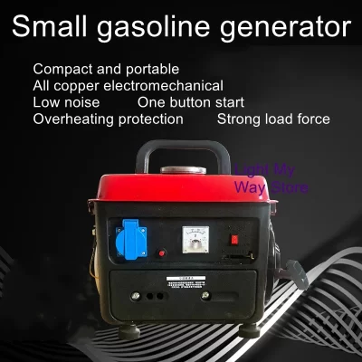 650w pequeno gerador portátil a gasolina mini frequência 220v gerador manual mudo portátil doméstico