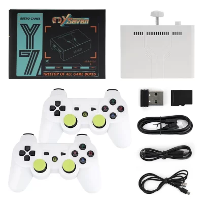 Y7 console de jogos 128g 256g sistema linux 4k console de videogame lpddr4 2gb caixa de tv controlador sem fio jogo retro