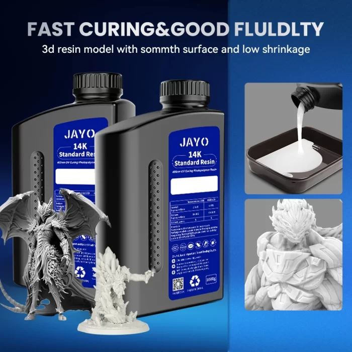 Resina JAYO 405nm Acqua Lavabile 1kg – Per Stampanti 3D LCD/DLP/SLA – UV Fotopolimero