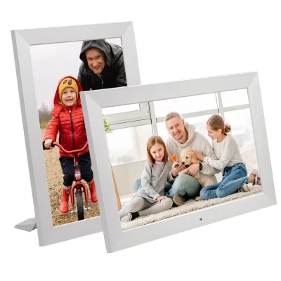 10 "moldura digital ips molduras 1280*800 tela de visão completa álbum de fotos relógio calendário reprodutor de vídeo com controle remoto