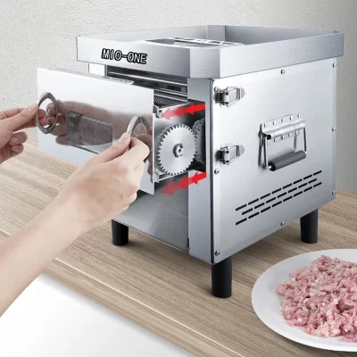 Fatiador de carne elétrico comercial/doméstico, fatiador automático multifuncional de aço inoxidável, máquina moedor de carne