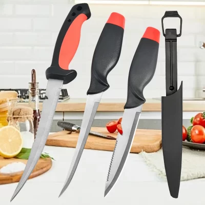 Faca de pesca multifuncional de aço inoxidável, facas para matar peixes, faca afiada de cozinha, cutelo de carne, faca de frutas