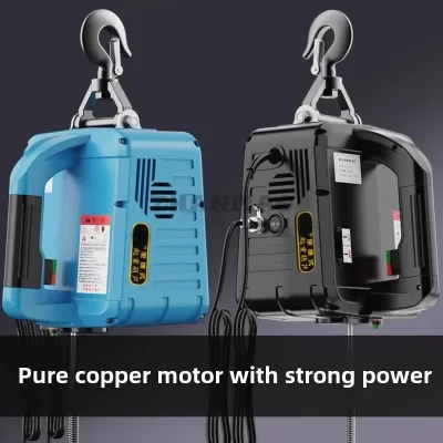 Guindaste portátil micro grua elétrica 220v, guindaste de ar condicionado de elevação pequena doméstica, guincho elétrico sem fio