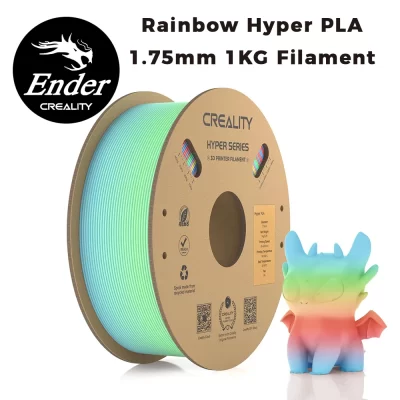 Creality Hyper PLA Rainbow Filament 1,75 mm 1KG Materiais de impressão de gradiente multicolorido de alta velocidade para impressoras FDM