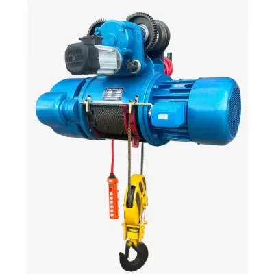 Talha elétrica de cabo de aço para ponte rolante industrial de 5 toneladas, com trole e botoeira