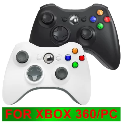 Controlador para xbox 360 2.4g sem fio gaming remoto joystick 3d rocker jogo lidar com ferramentas peças dupla vibração