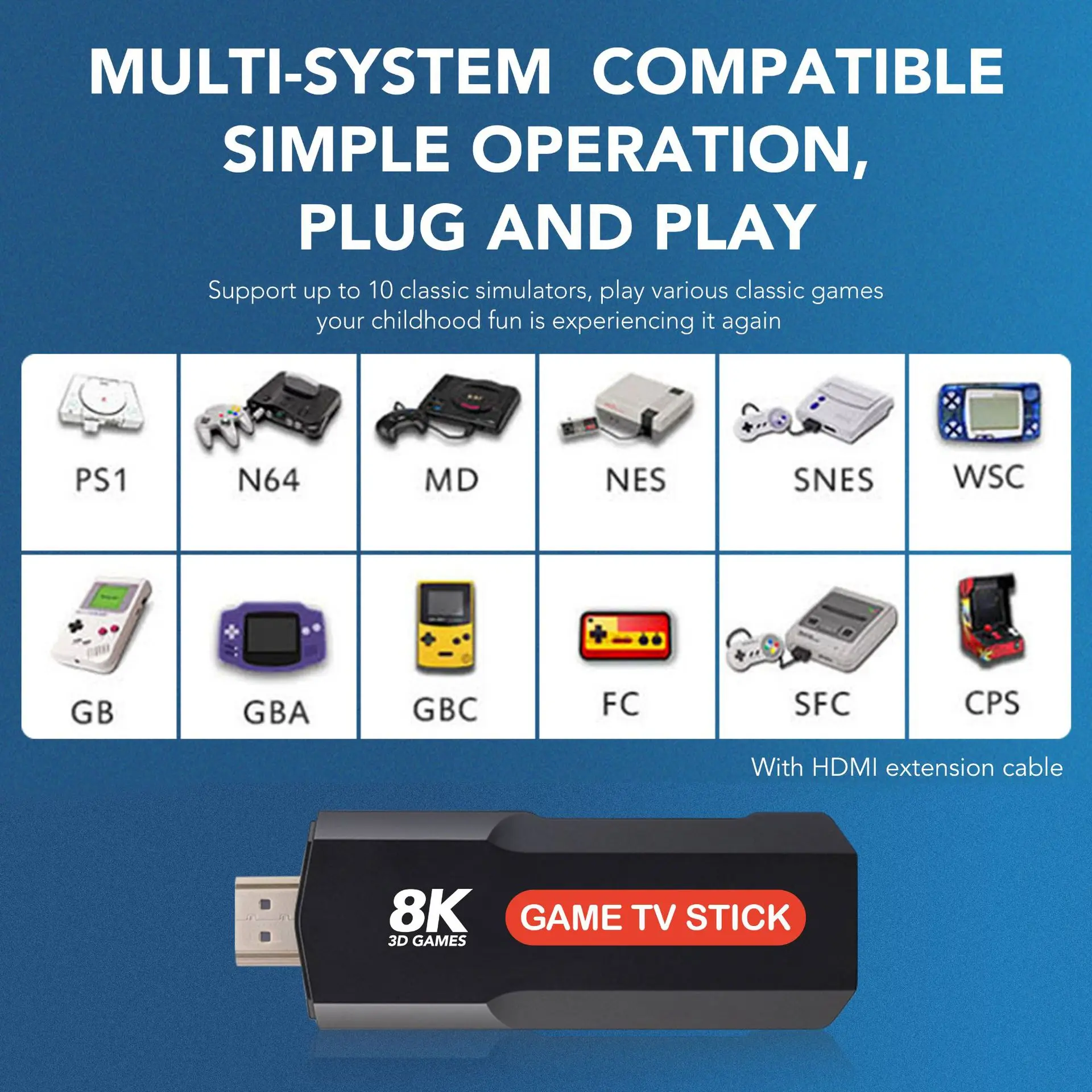 Console de videogame retro com controlador sem fio, Q9, USB 2.0, sistema duplo, 8K, 64G, TV Varas, 10000 + Jogos, PSP Presente - Image 6