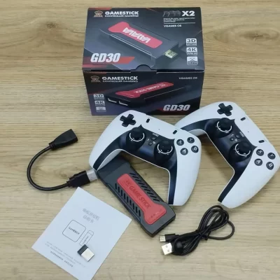 GD30 Game Stick 4K Retro Console de jogos portátil Mais de 20.000 jogos Gamepad sem fio Console de jogos de TV Construído em videogames