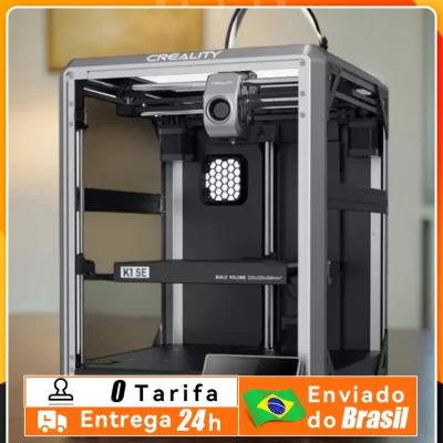 Creality K1 SE Impressora 3D com Velocidade de impressão de 600 mm/s com extrusora anti-entupimento Calibração automática com um