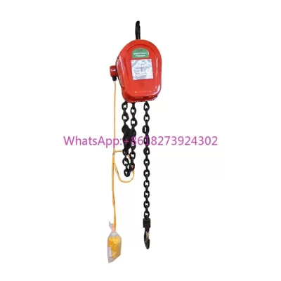 Guindaste de guincho elétrico de 2 toneladas, corrente de aço G80 (300KG-10T) 3m/6m/9m para uso de talha de construção