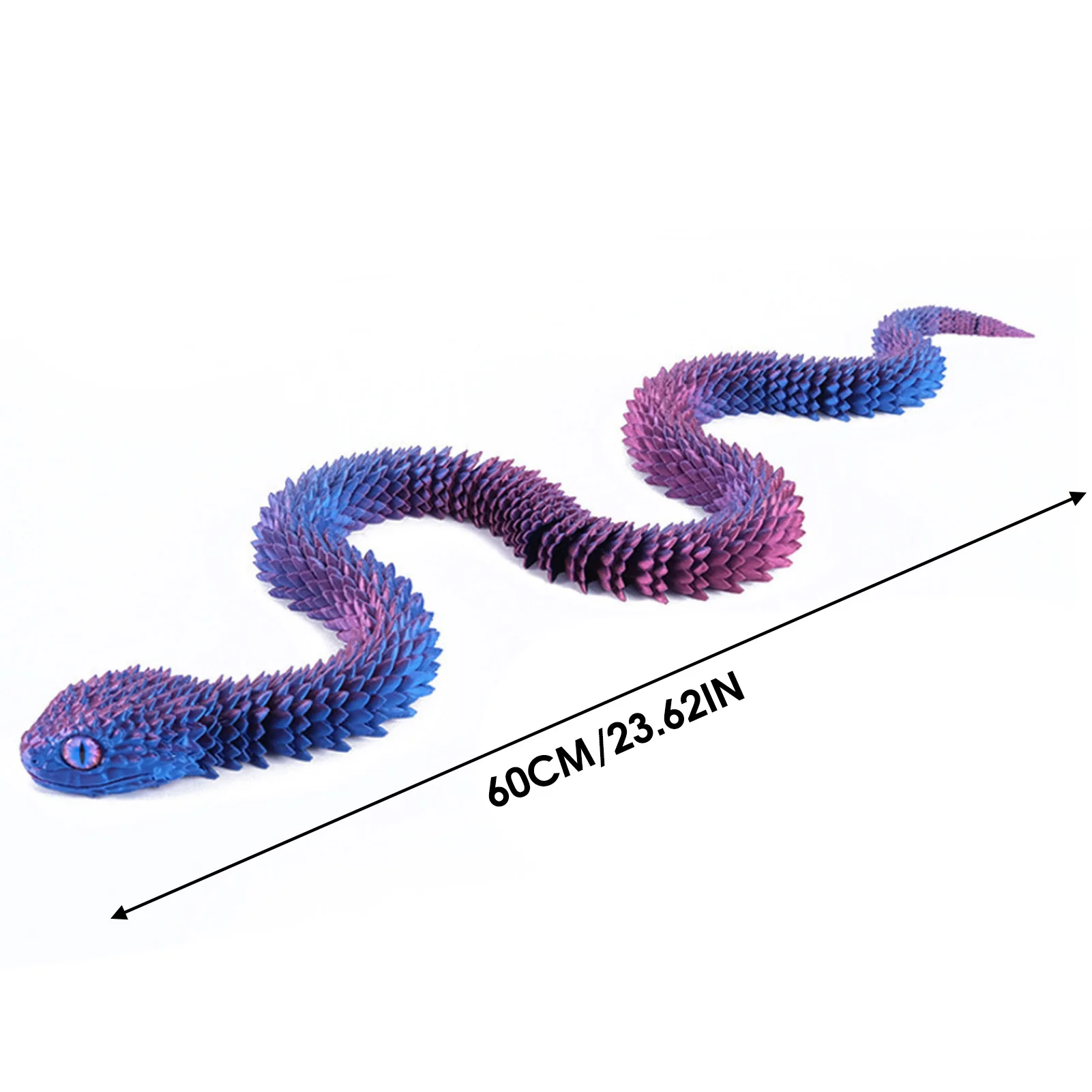 60cm 3d impresso cobra juntas rotativas estatuetas de cobra criativo escritório em casa artesanato ornamento 2025 presente de artesanato de ano novo - Image 4