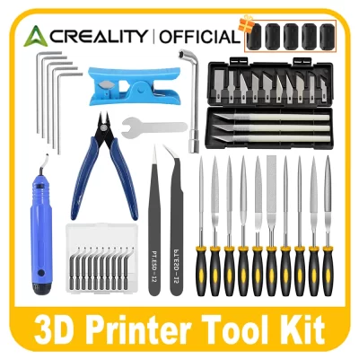 Creality Tool Kit Ferramenta de rebarba, ferramenta de limpeza, acabamento e impressão, acessórios de impressora 3D para limpeza, acabamento e corte
