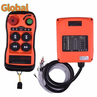 Q404 4 botões de velocidade dupla industrial sem fio guindaste rádio interruptores controle remoto guinchos talha pista guindaste controlador